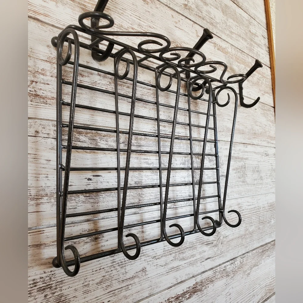 Vintage Home Interiors Sutton Silver Wrought Iron Caddy Organizer - Picture 2 of 8